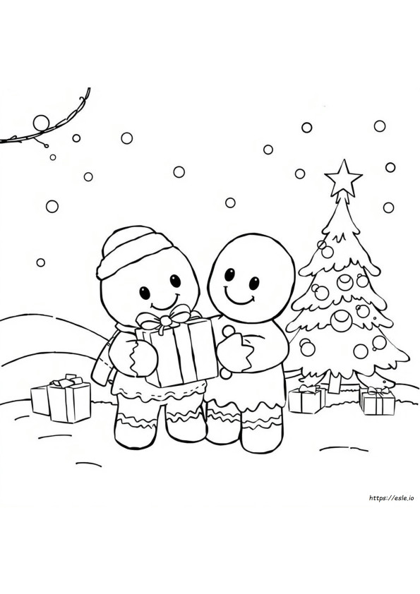 Bonitas Páginas Para Colorear De Jengibre Navideño