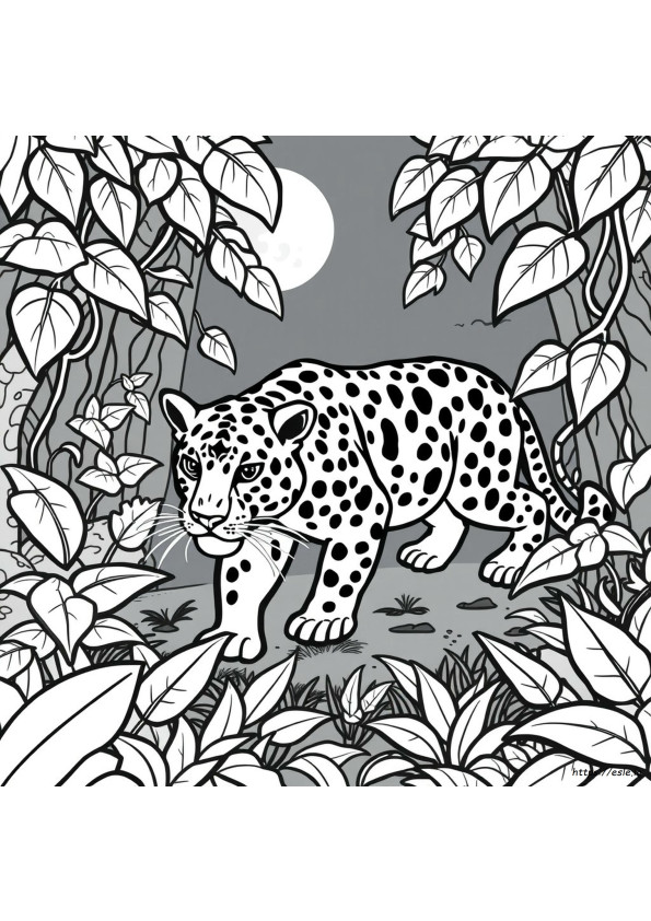 Schwarzer Jaguar Ausmalbild