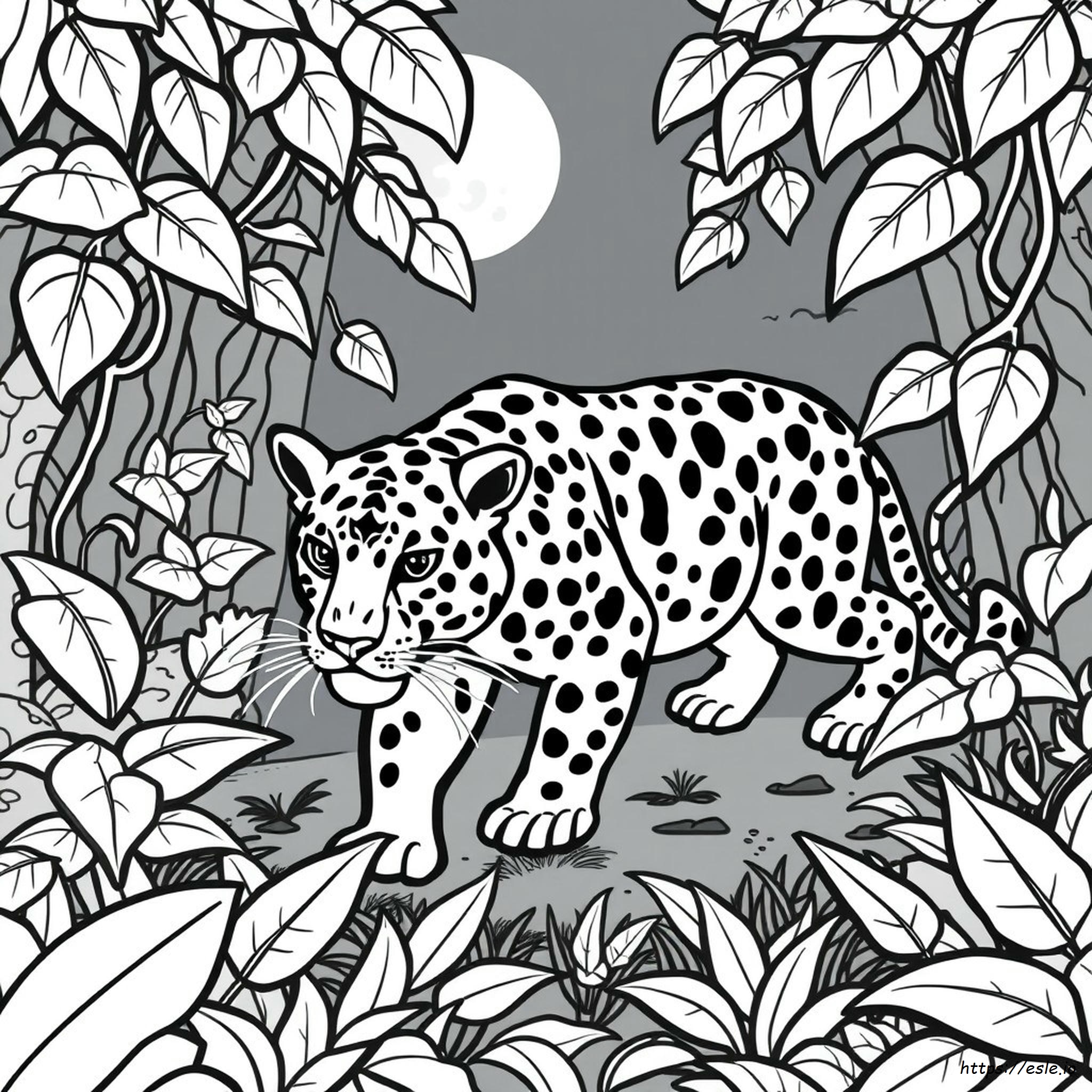 Jaguar Negro Para Colorear