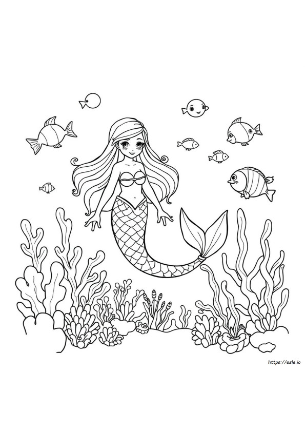 Mermaid Tale Coloring Pages