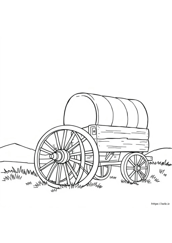Wagon Wheel Coloring Page
