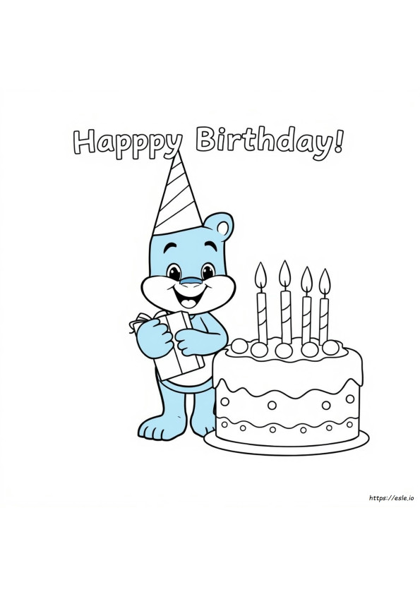Bluey Happy Birthday Coloring Pages