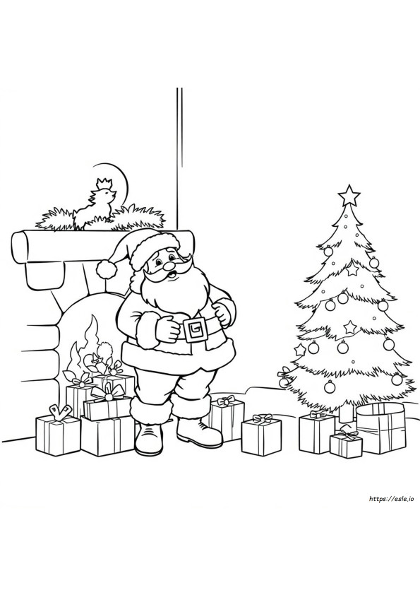 Colouring Pages Of Santa Claus