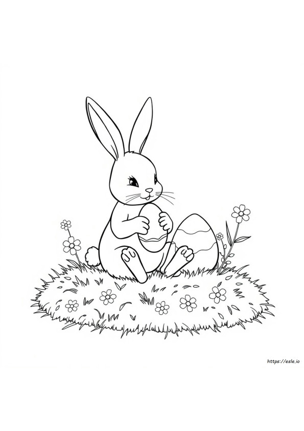 Coloriage Lapin De Pâques Réaliste