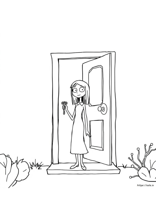Coraline Para Colorir Fácil
