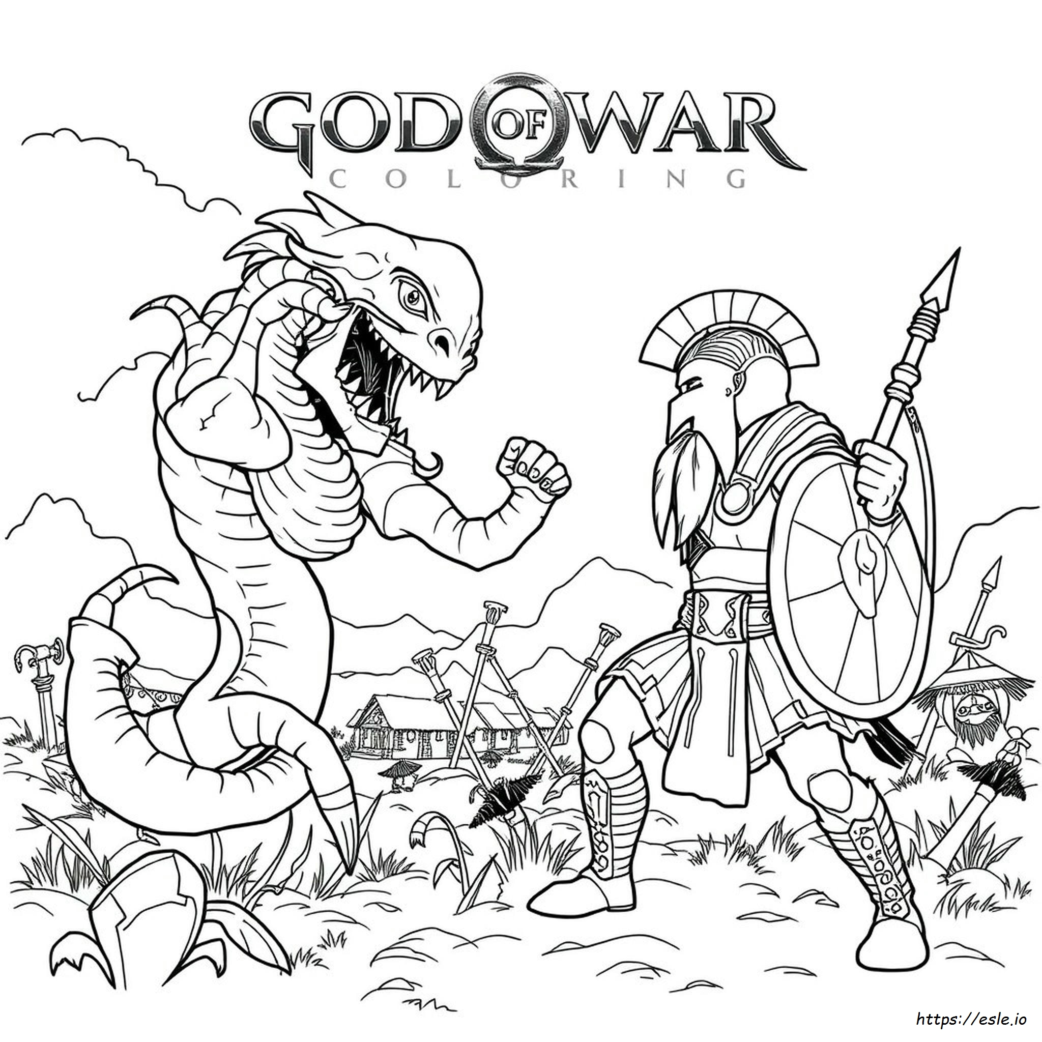 Printable God Of War Coloring Pages