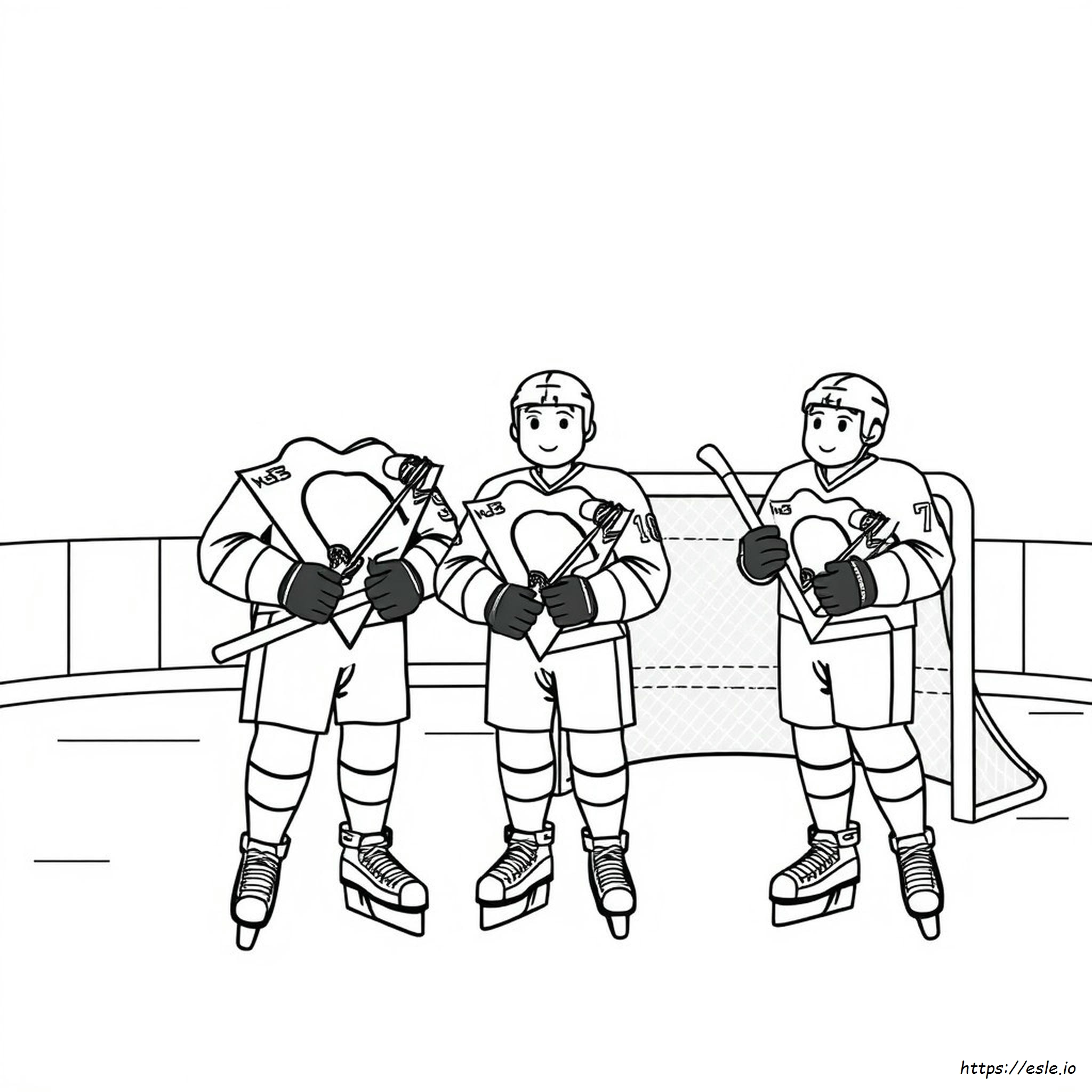 Pittsburgh Penguins Colouring Pages