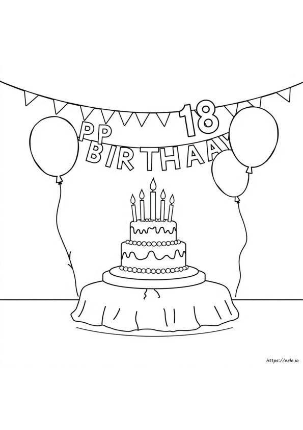 Happy 18Th Birthday Coloring Pages