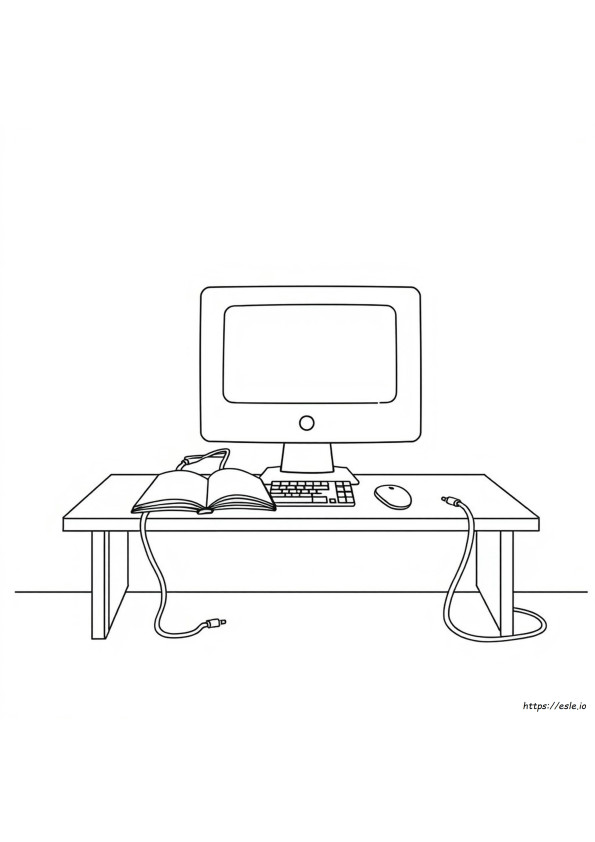 Imágenes De Contorno De Computadora Para Colorear