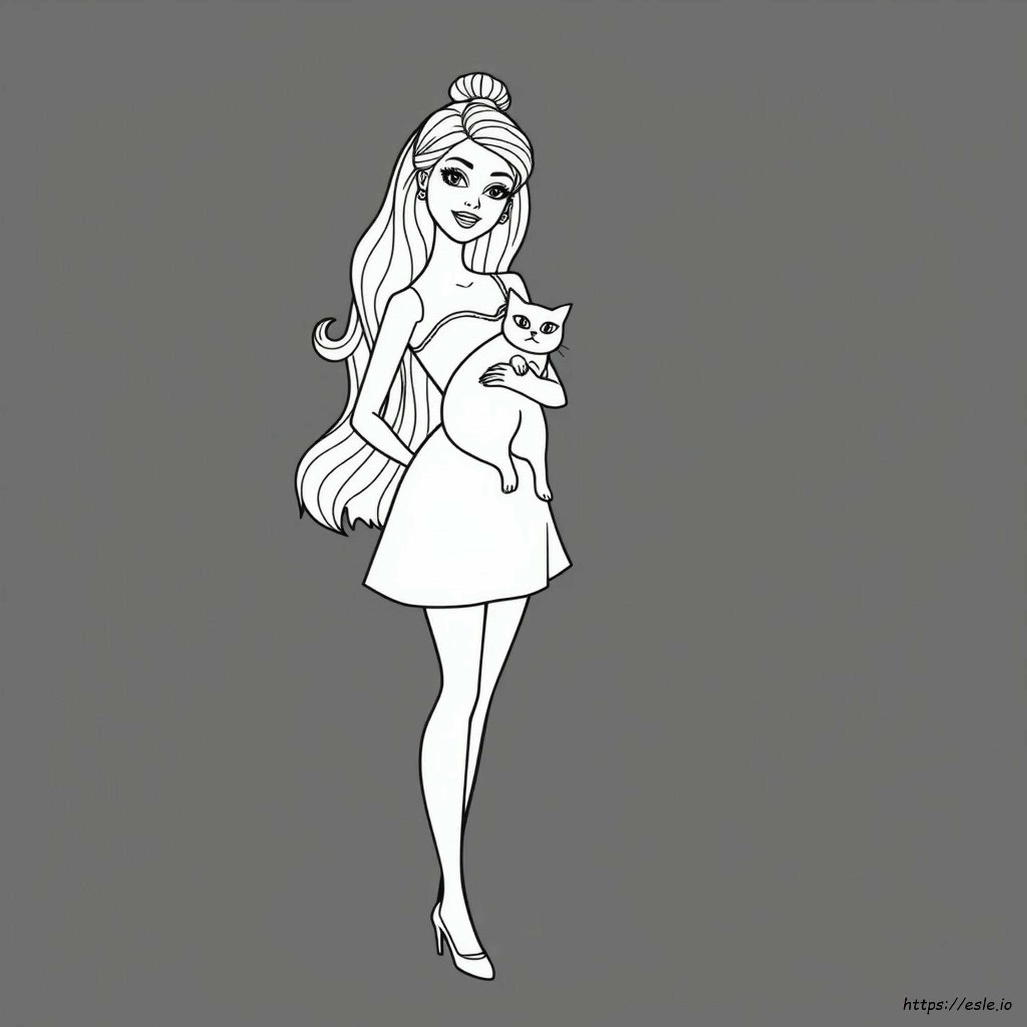 Barbie Hitam Gambar Mewarnai