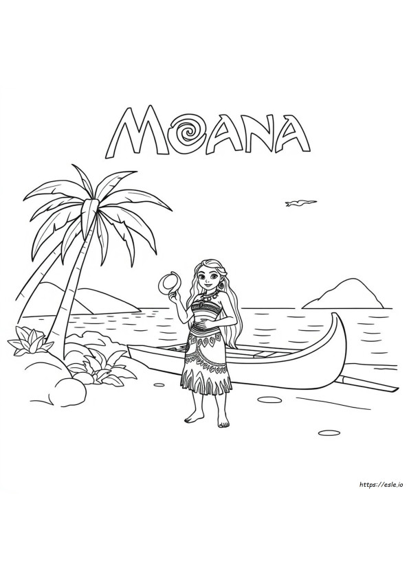 Moana Para Colorir