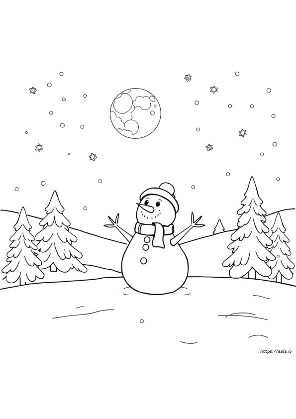 Coloriage Bonhomme De Neige Pour Enfants
