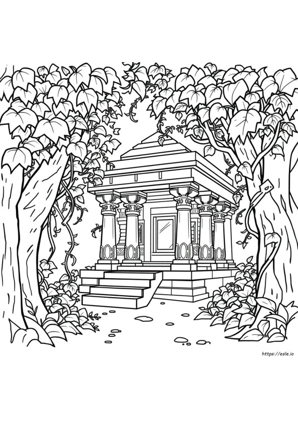 Temple Coloring Page