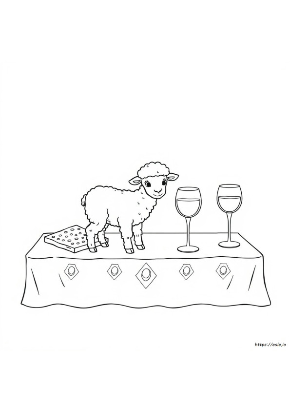 Passover Lamb Coloring Page