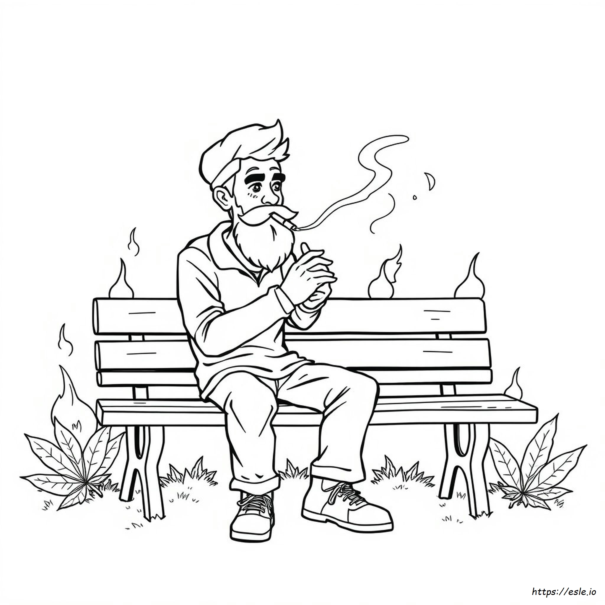 Smoking Weed Coloring Pages