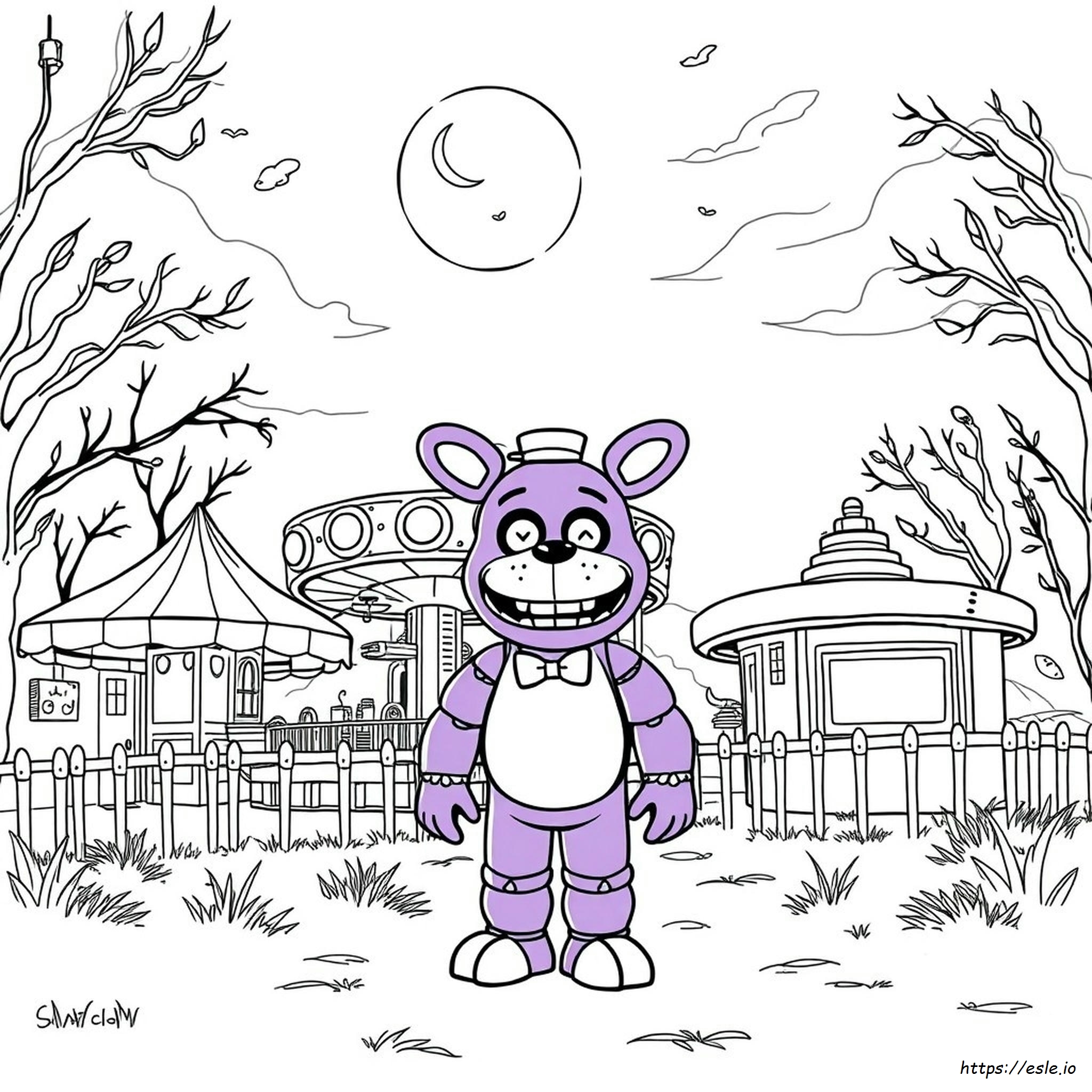 Kolorowanki Fnaf Fioletowy Facet