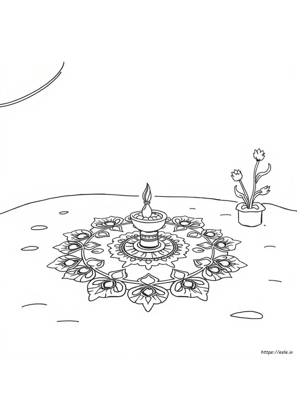 Disegni Rangoli Da Colorare E Stampare