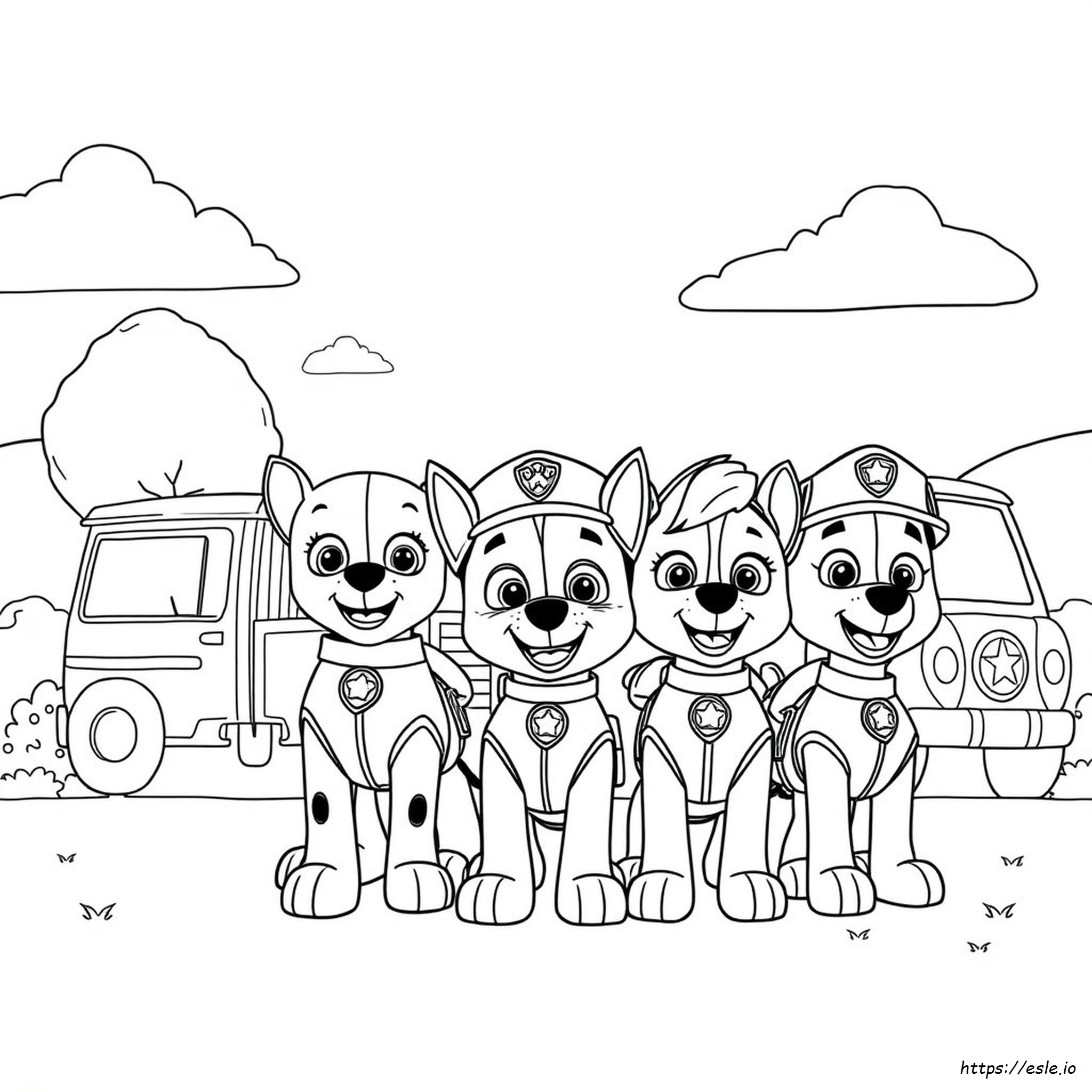 Paw Patrol Para Colorear