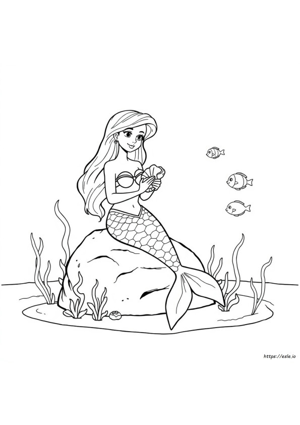 Hoja De Sirena Para Colorear