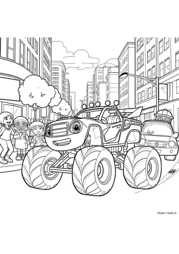 Blaze And The Monster Machines Colouring