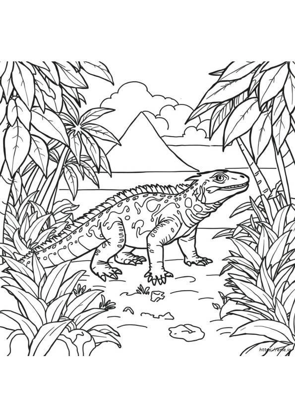 Dragão De Komodo Para Colorir