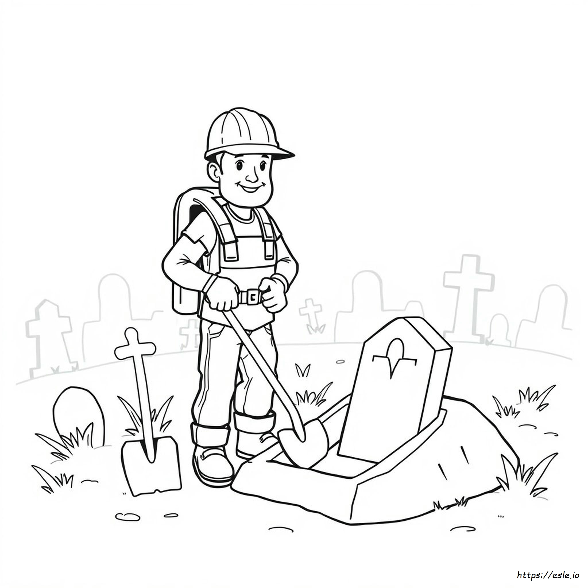 Grave Digger Coloring Page Printable
