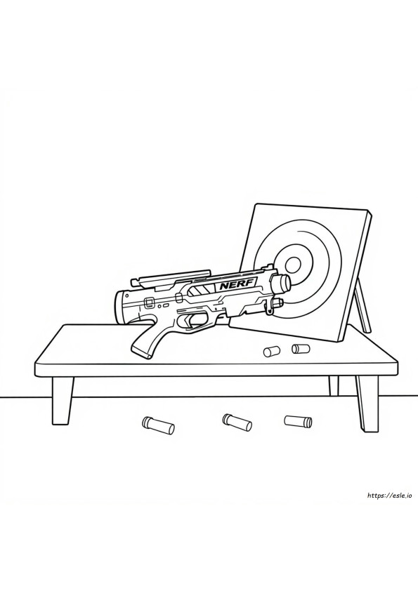 Gambar Mewarnai Senjata Nerf Yang Dapat Dicetak