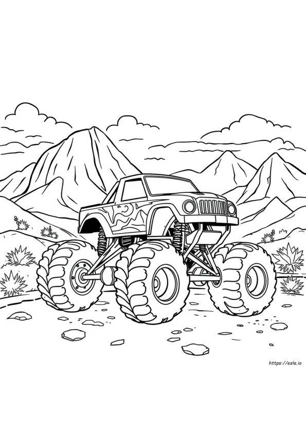 Monster Truck Drawing For Coloring