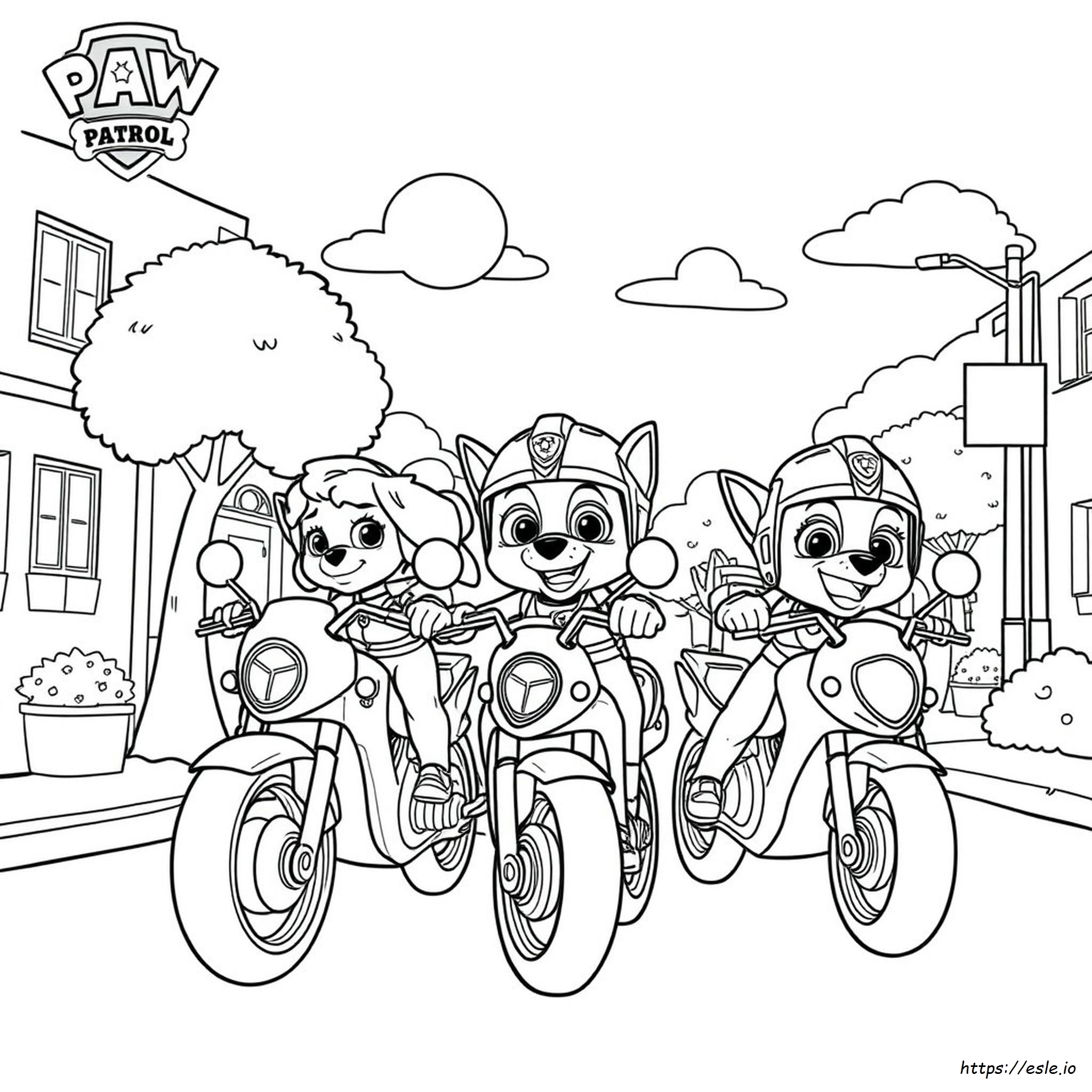 Coloriages Paw Patrol Moto Pups