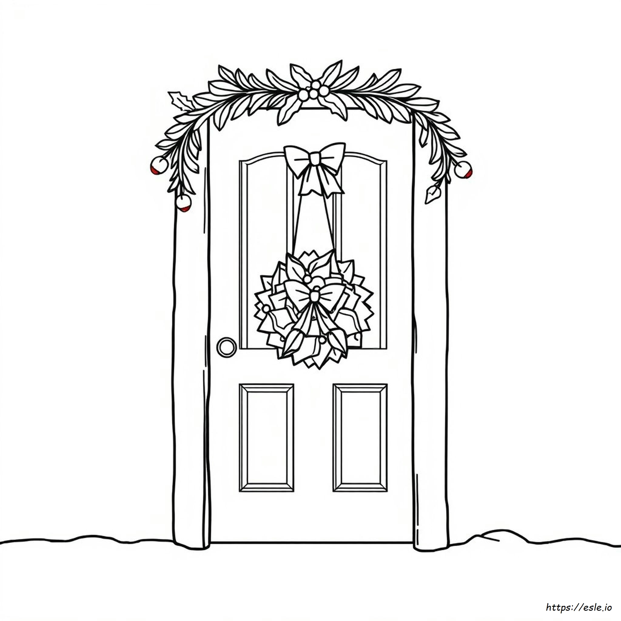 Porta Di Natale Da Colorare