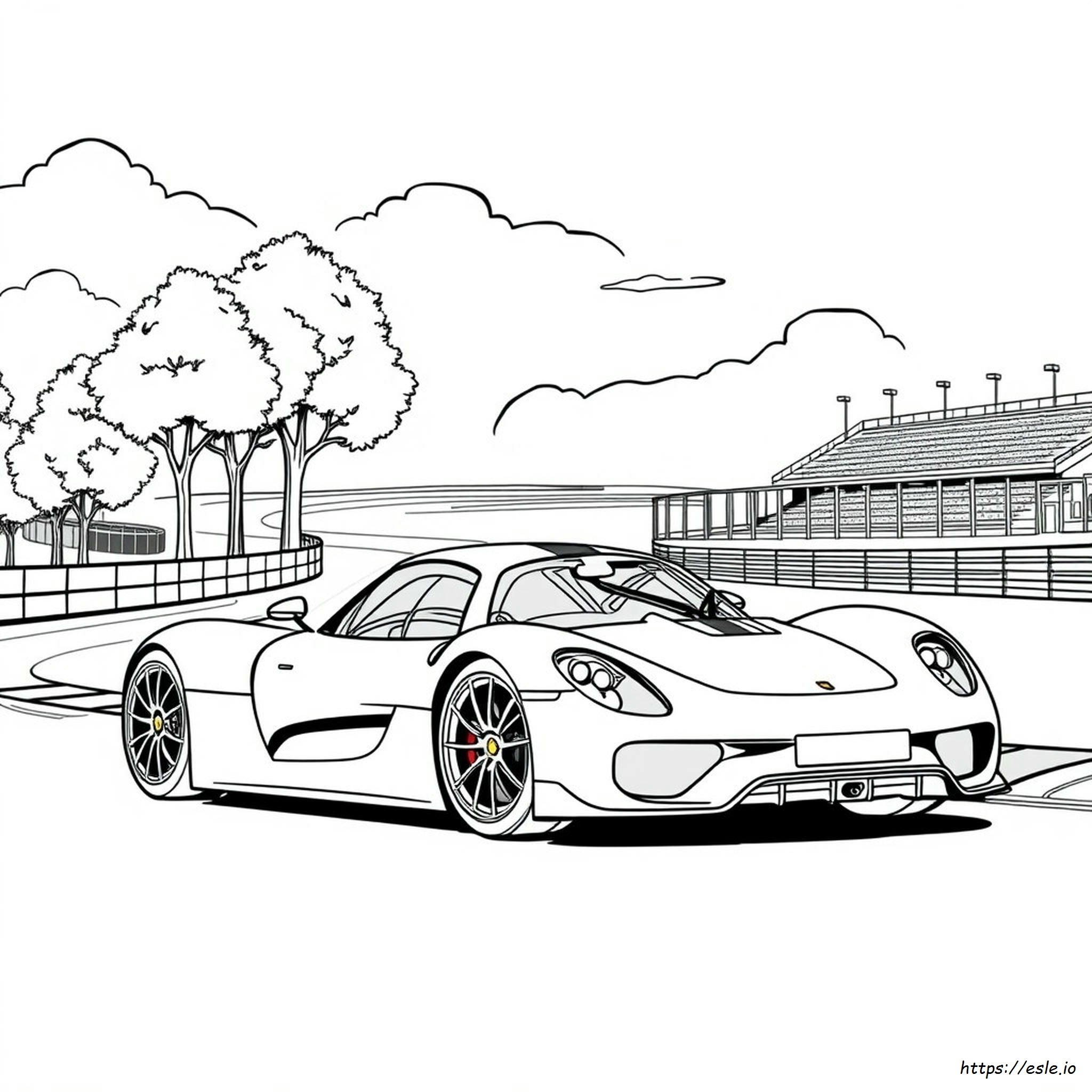 Porsche 918 Spyder Coloring Pages