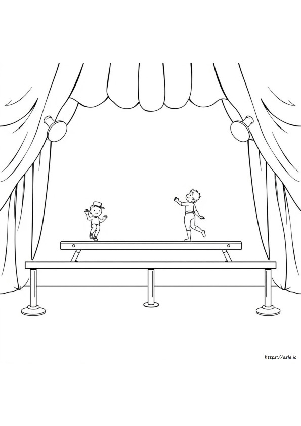Balance Beam Halaman Mewarnai