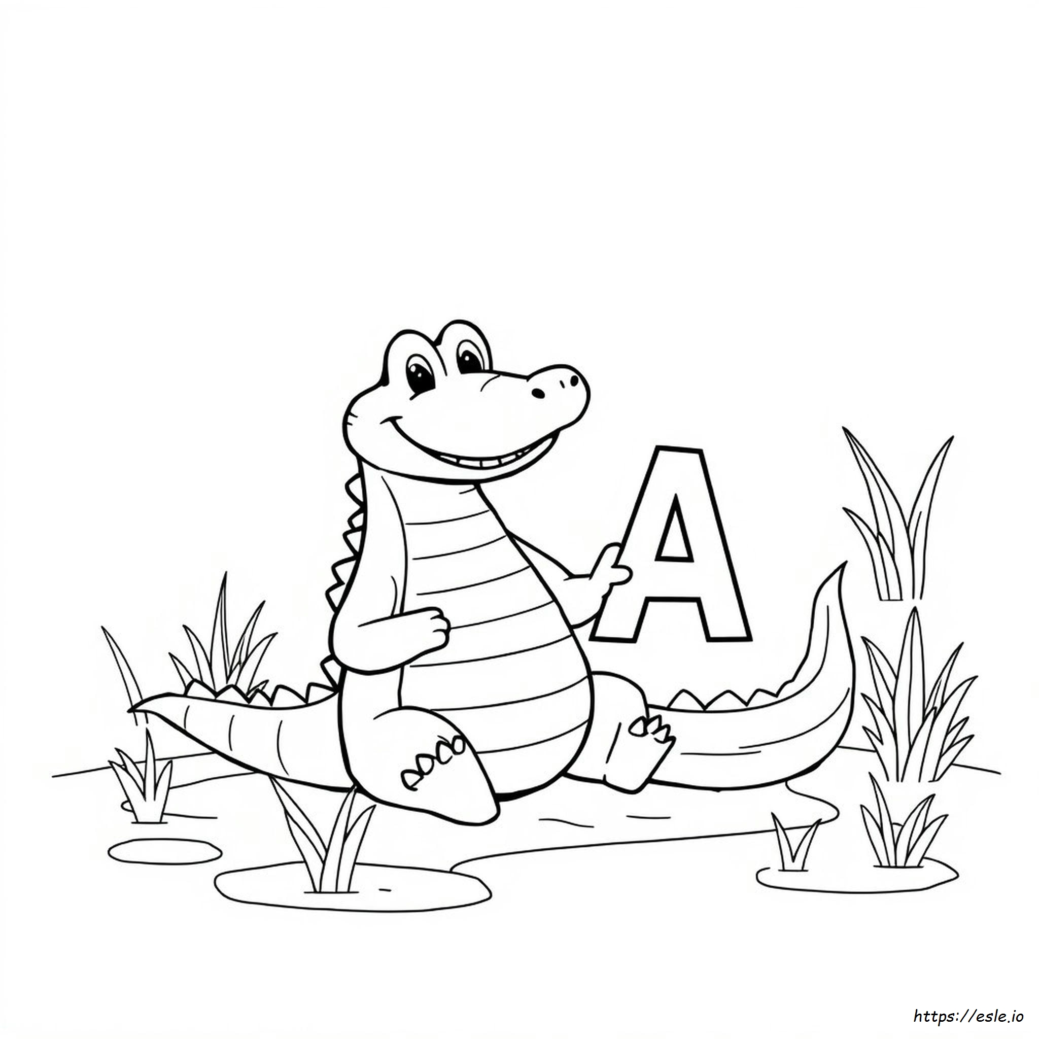 A Is For Alligator Coloring Sheet