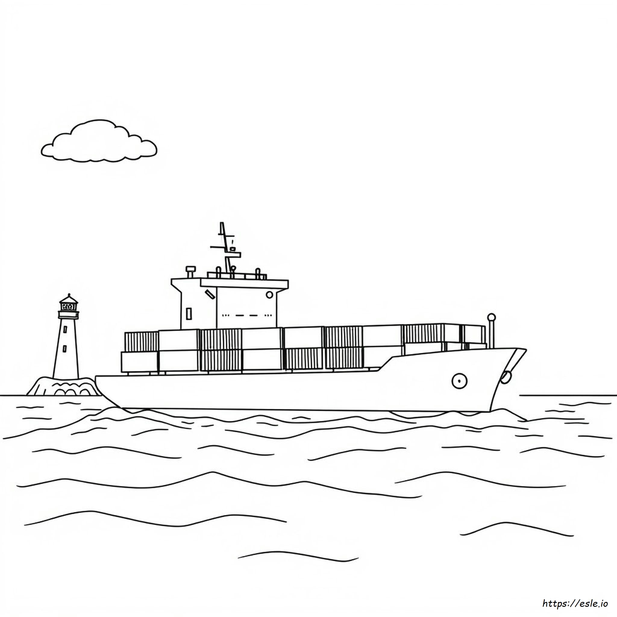 Coloriages Bateau Porte-Conteneurs