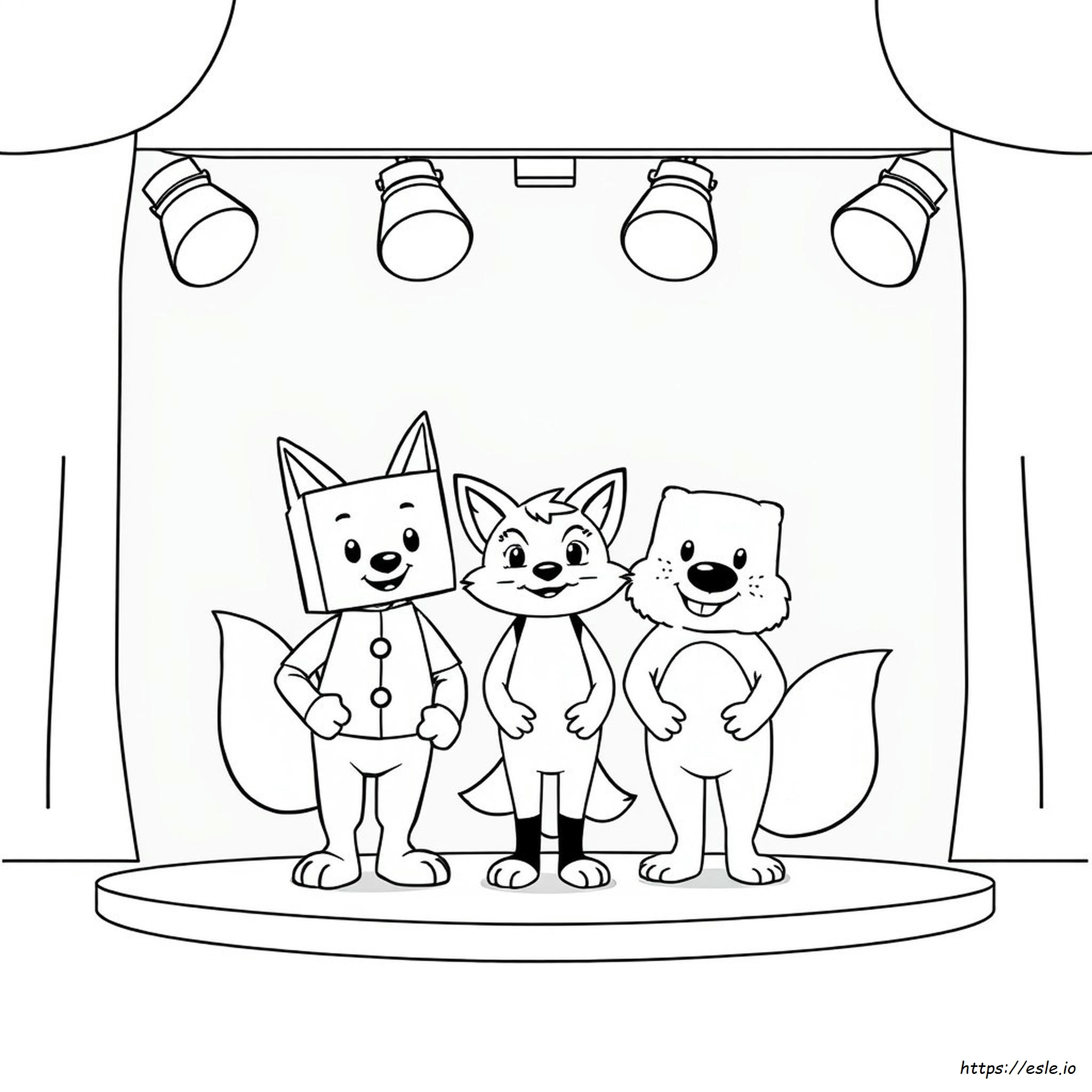 Boxy Coloring Coloriages Lankybox Foxy Et Boxy