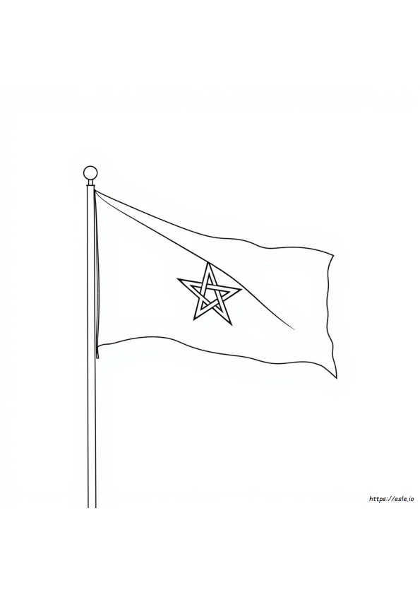Morocco Flag Coloring Page