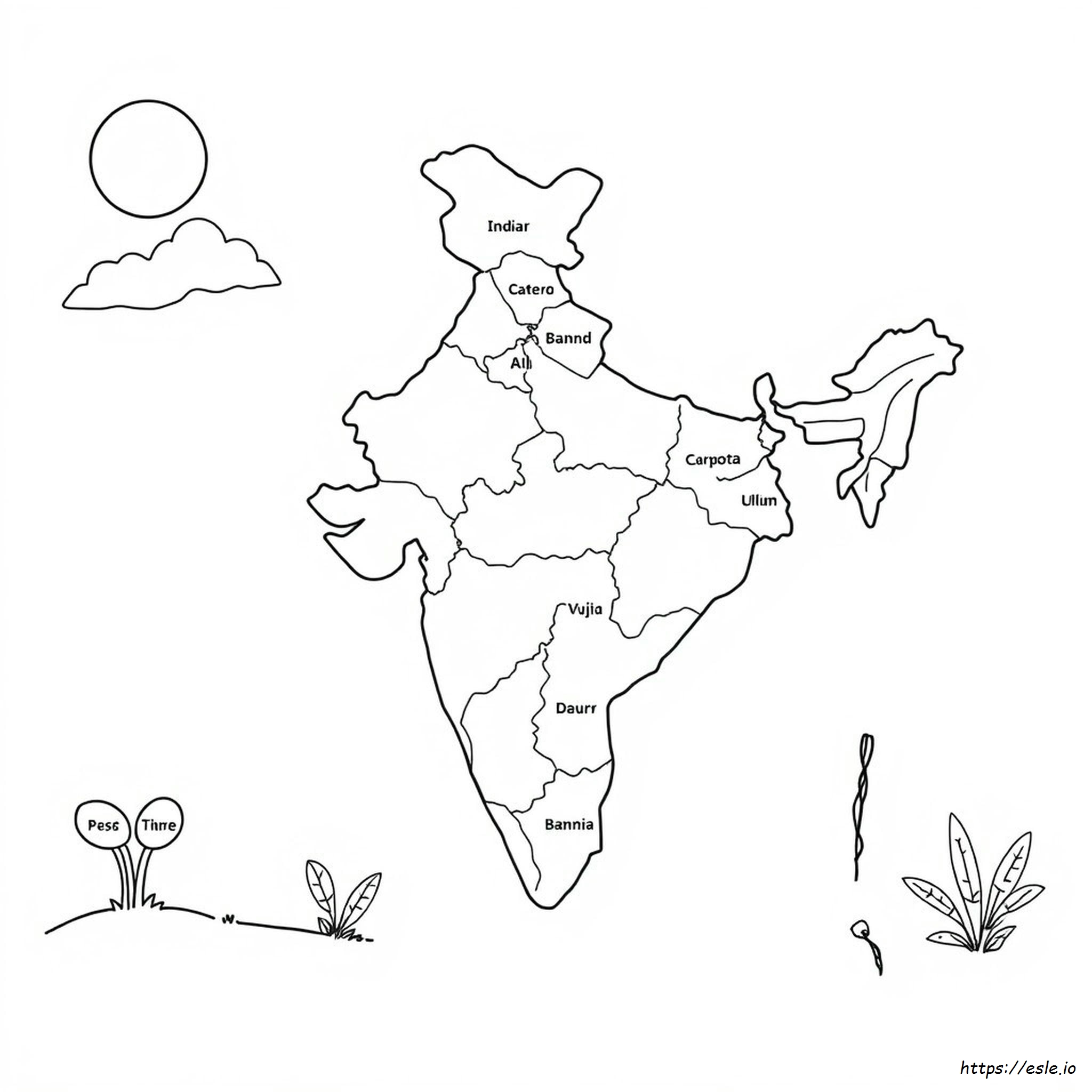 Colouring Pages Of India Map