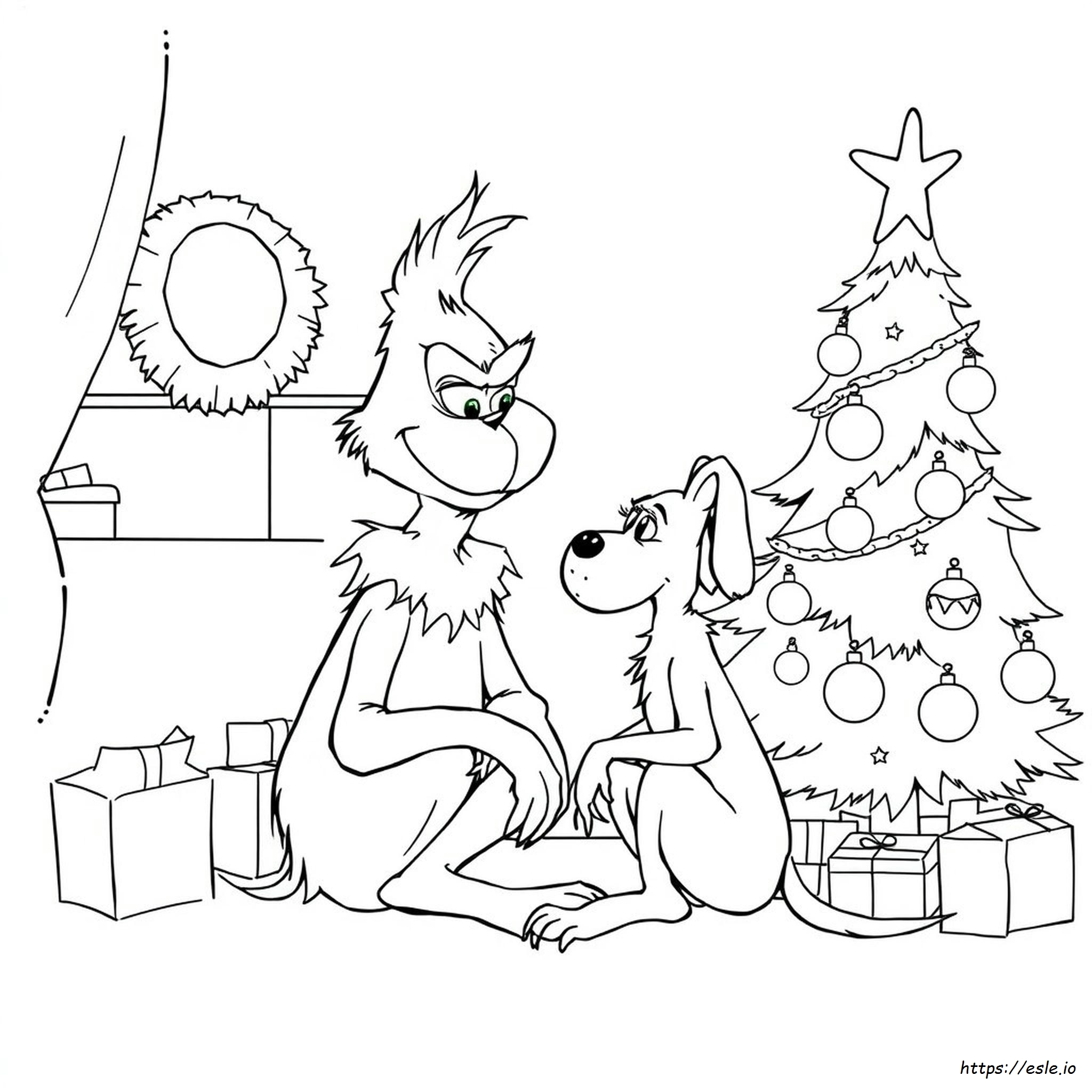 The Grinch Dog Coloring Page