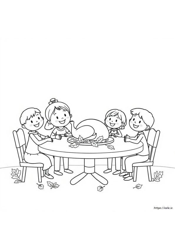 Cartoon Thanksgiving Coloring Pages