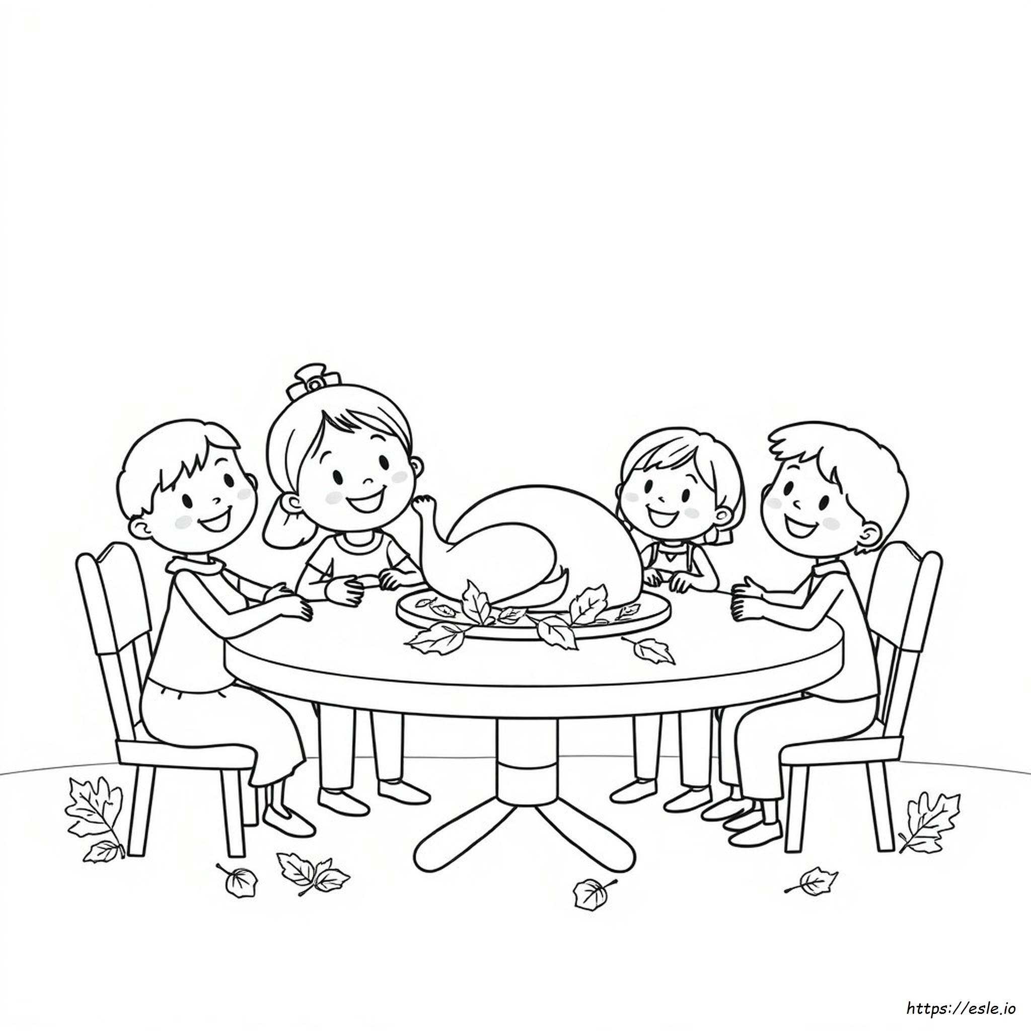 Cartoon Thanksgiving Kleurplaten kleurplaat