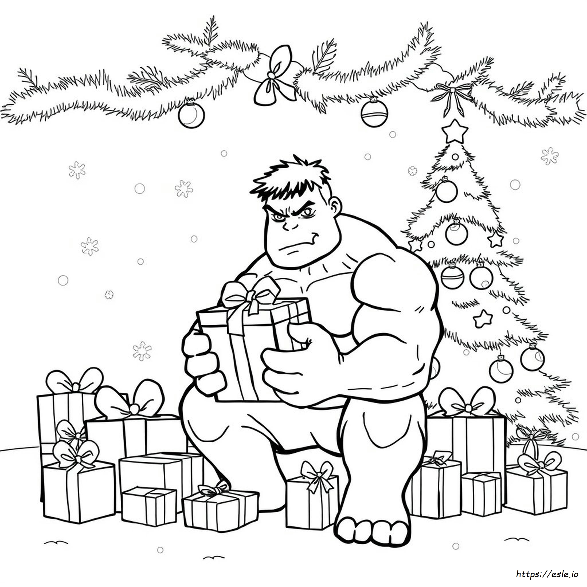 Hulk Di Natale Da Colorare