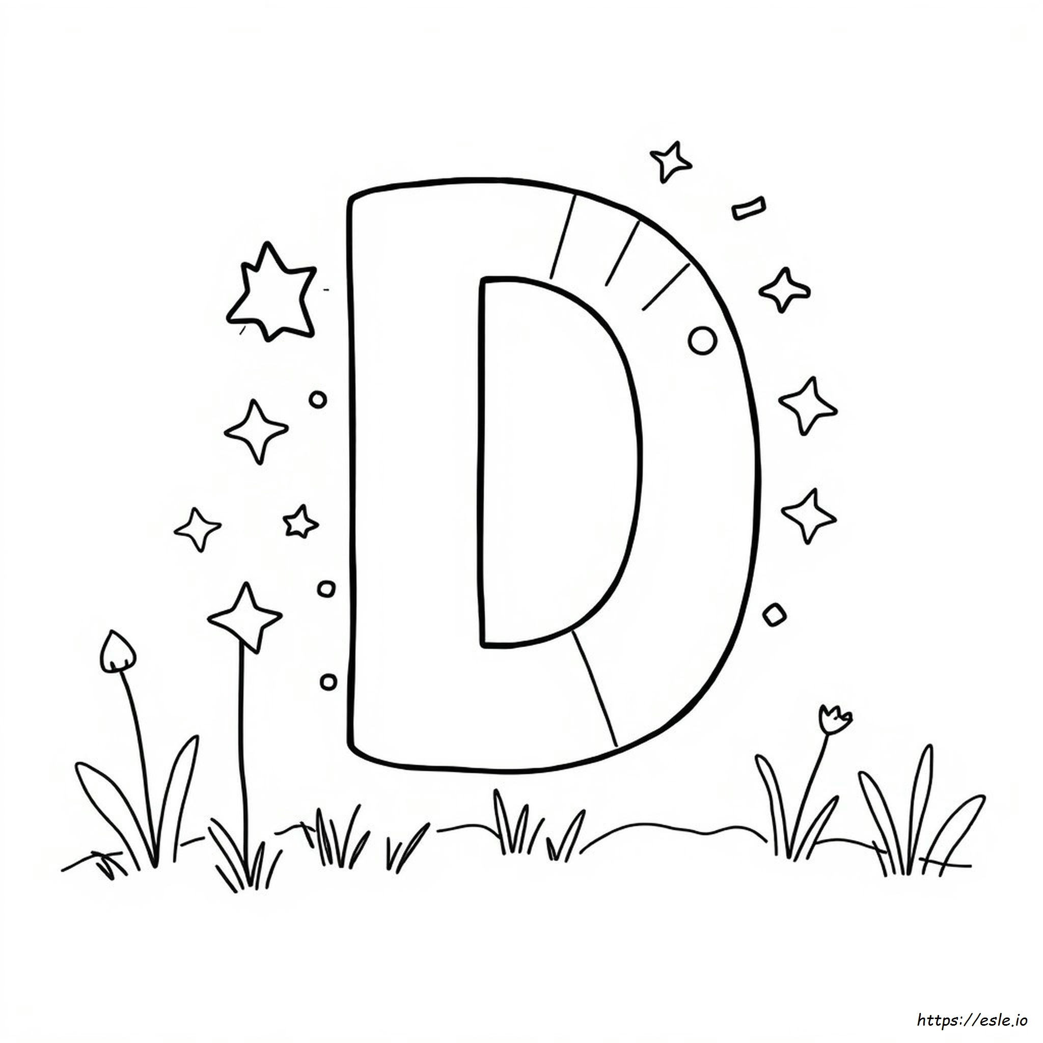 Letra D Para Colorear En Pdf