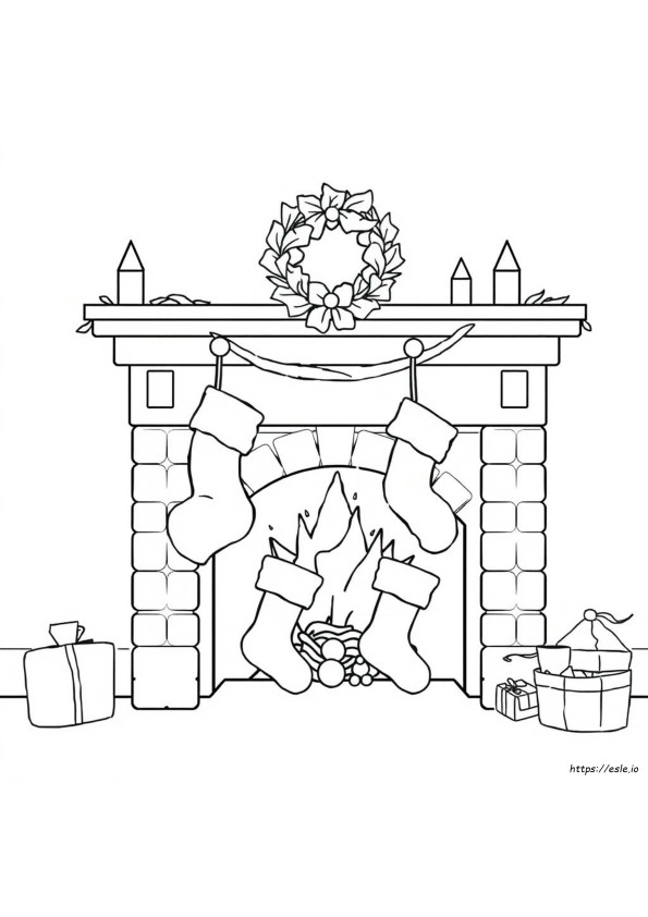 Printable Stocking Coloring Pages
