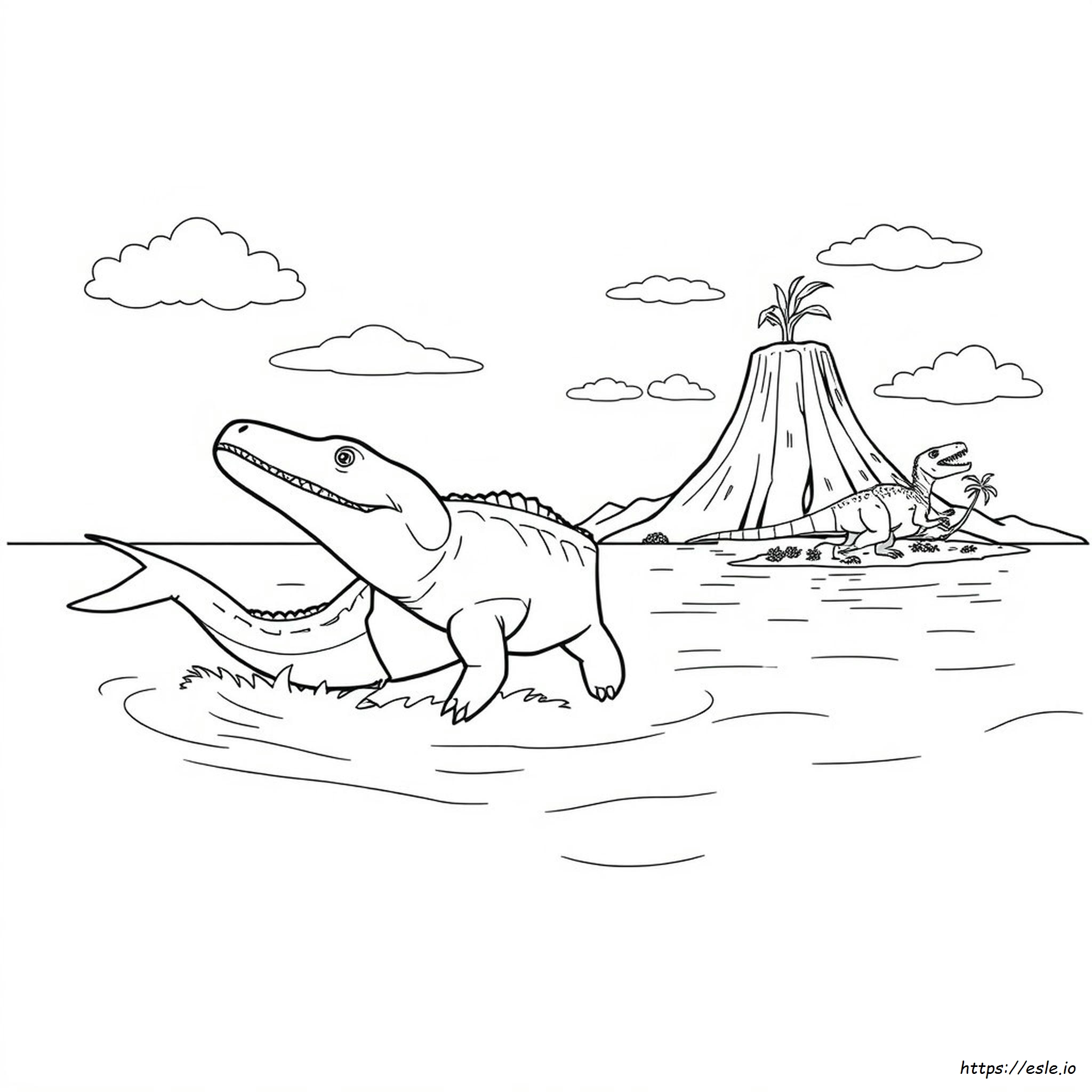 Coloring Coloriage Jurassic World Mosasaurus
