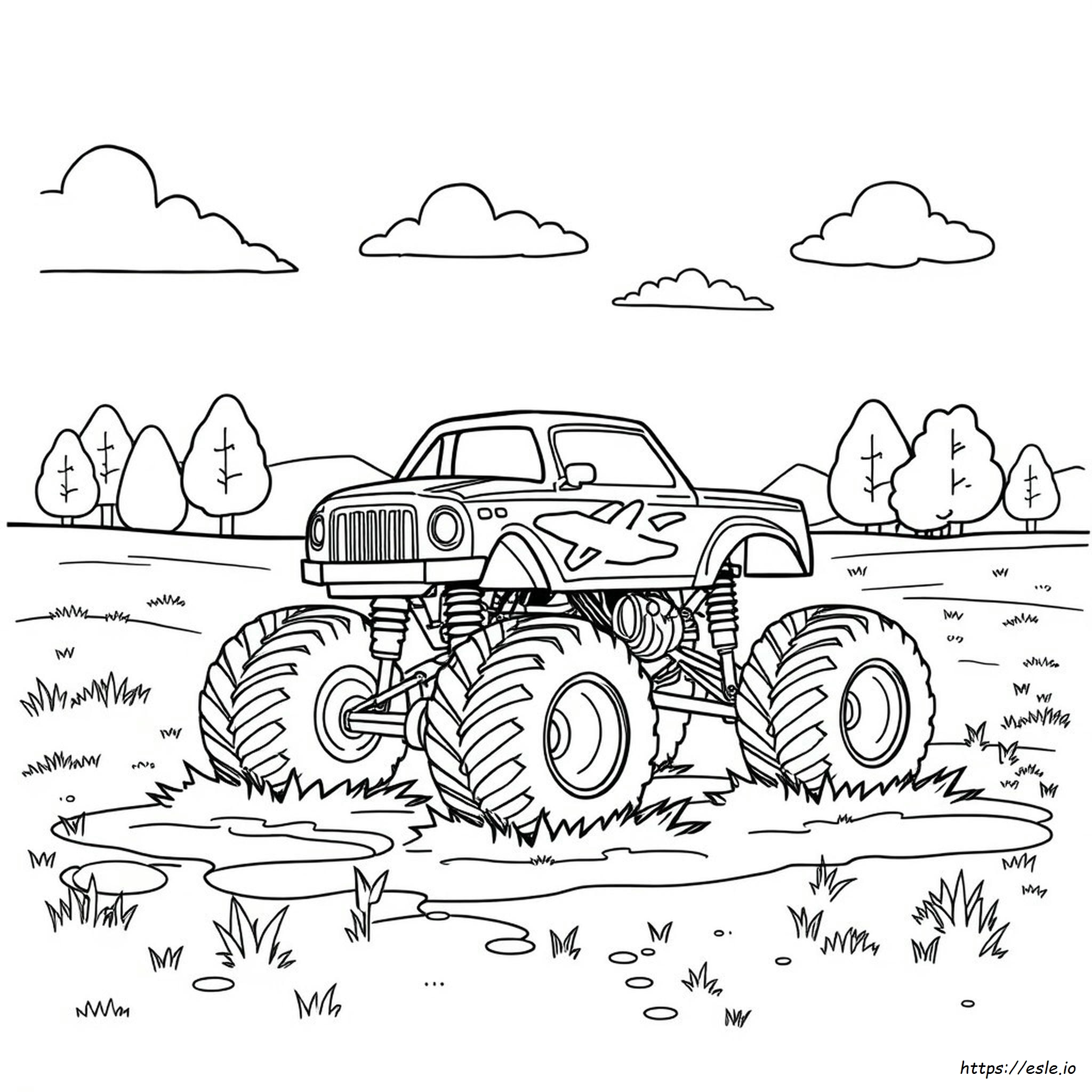 Monster Truck Coloring Page