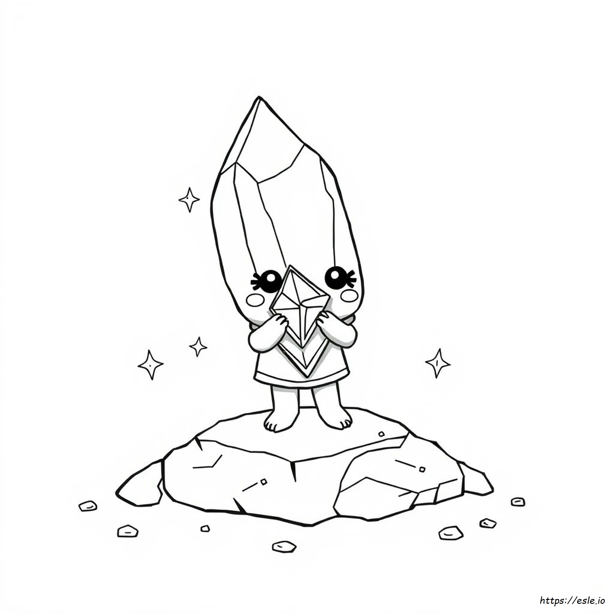 Cute Crystal Coloring Pages