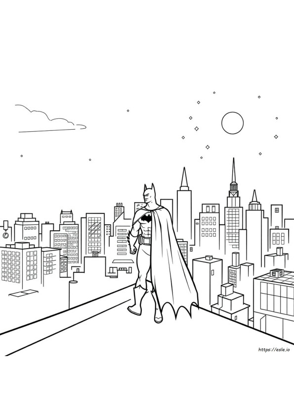 Bat Man Coloring