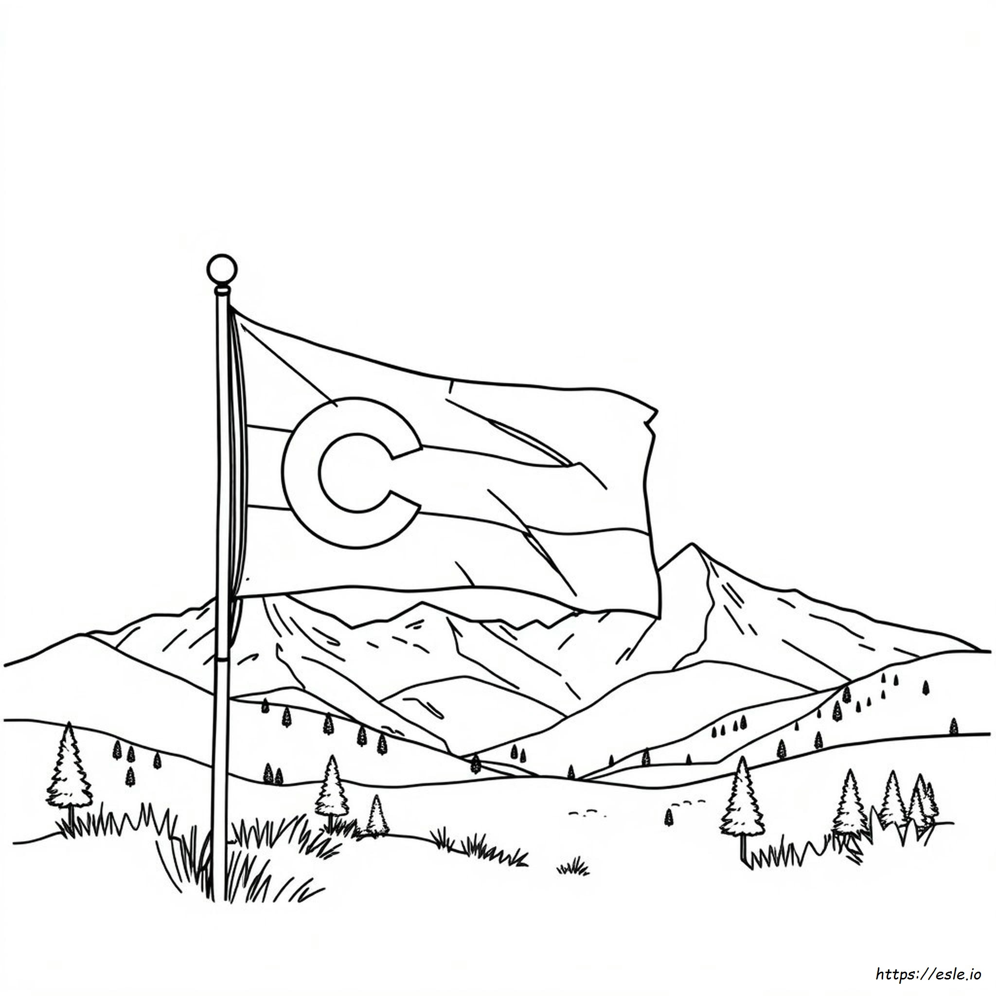 Colorado State Flag Coloring Page