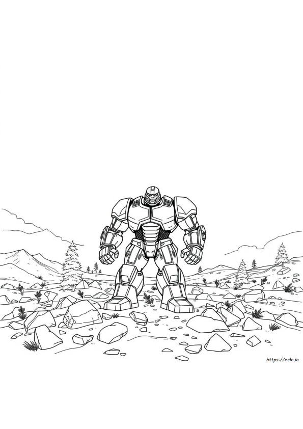 Printable Hulkbuster Coloring Page