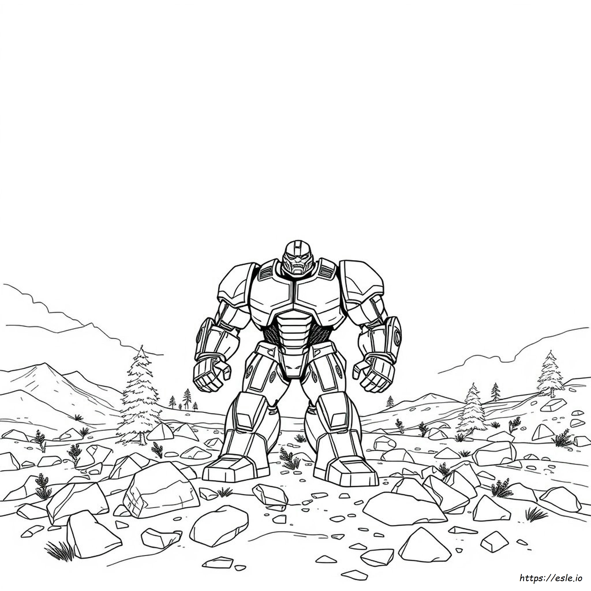 Printable Hulkbuster Coloring Page